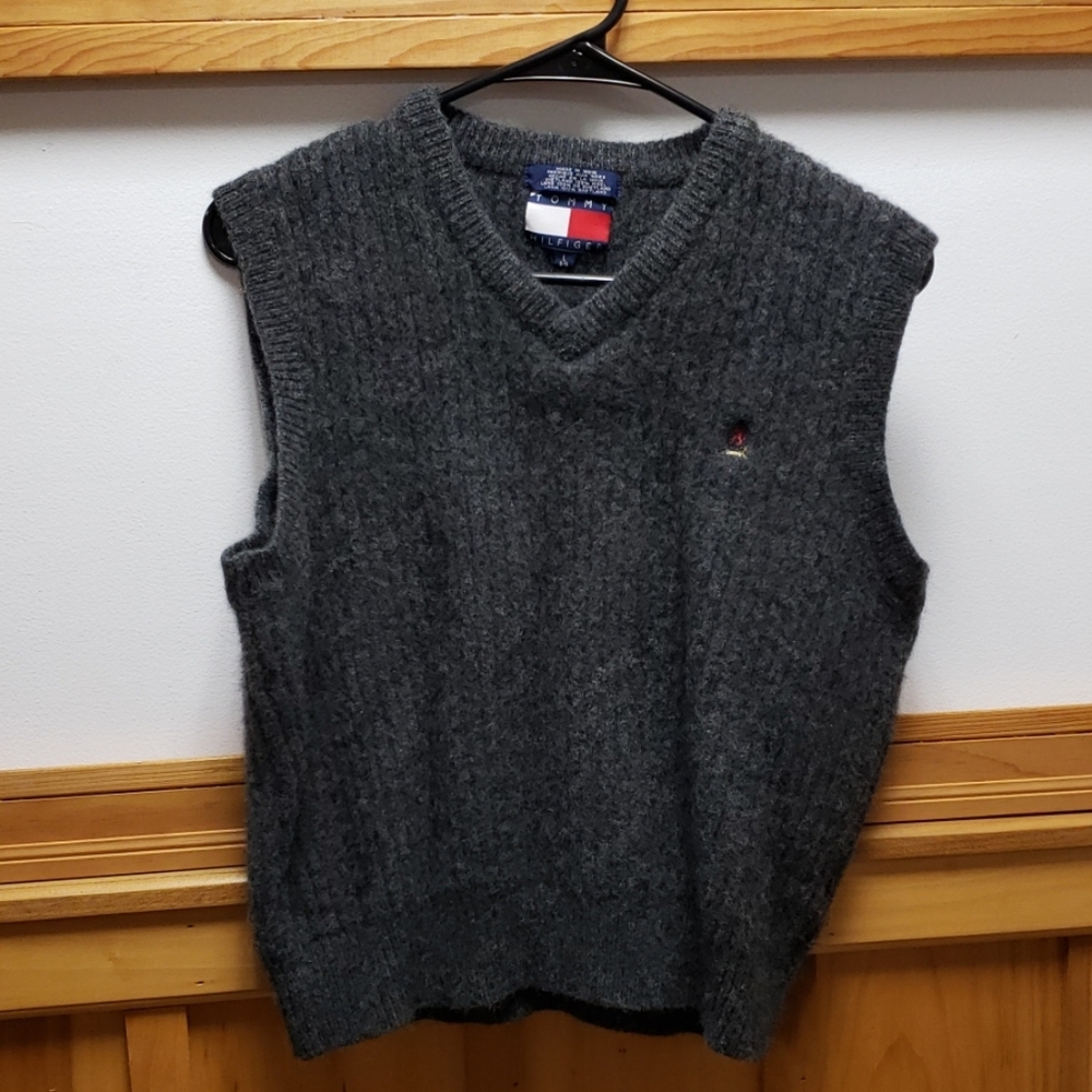 Tommy Hilfiger Grey Shetland Wool Sweater Vest 6
